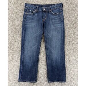 Citizens of Humanity Kelly 063 Low Waist Cropped Jeans Women's 25 Blue Dark Wash